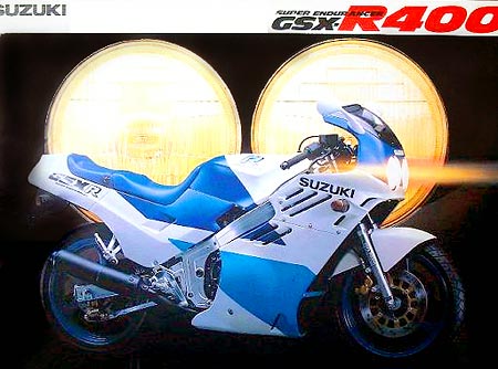Suzuki GSX-R400 sales brochure scan from Japan